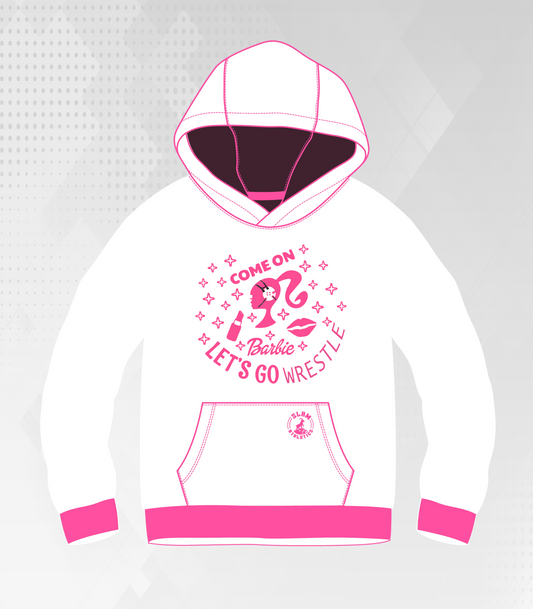 Pink hoodie sublimated on dry fit